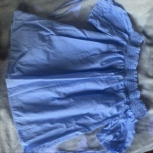 Off the shoulder striped top